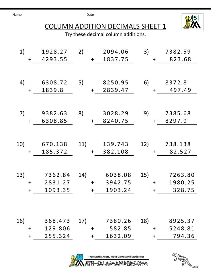 3 Worksheet Free Math Worksheets Fifth Grade 5 Decimals Multiplication