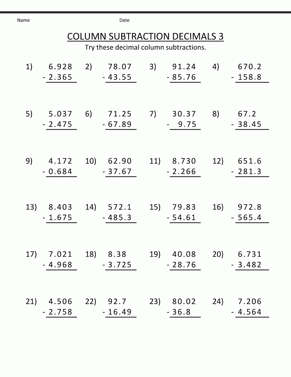 4th Grade Math Worksheets Best Coloring Pages For Kids