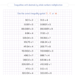 5th Grade Dividing Decimals By Whole Numbers Worksheet DIY Worksheet