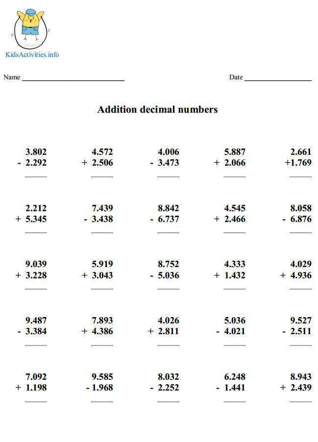 5Th Grade Multiplication Decimals Worksheets Give Your Fifth Grader 