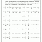 A Worksheet On Adding And Subtracting Integers Fractions Worksheets