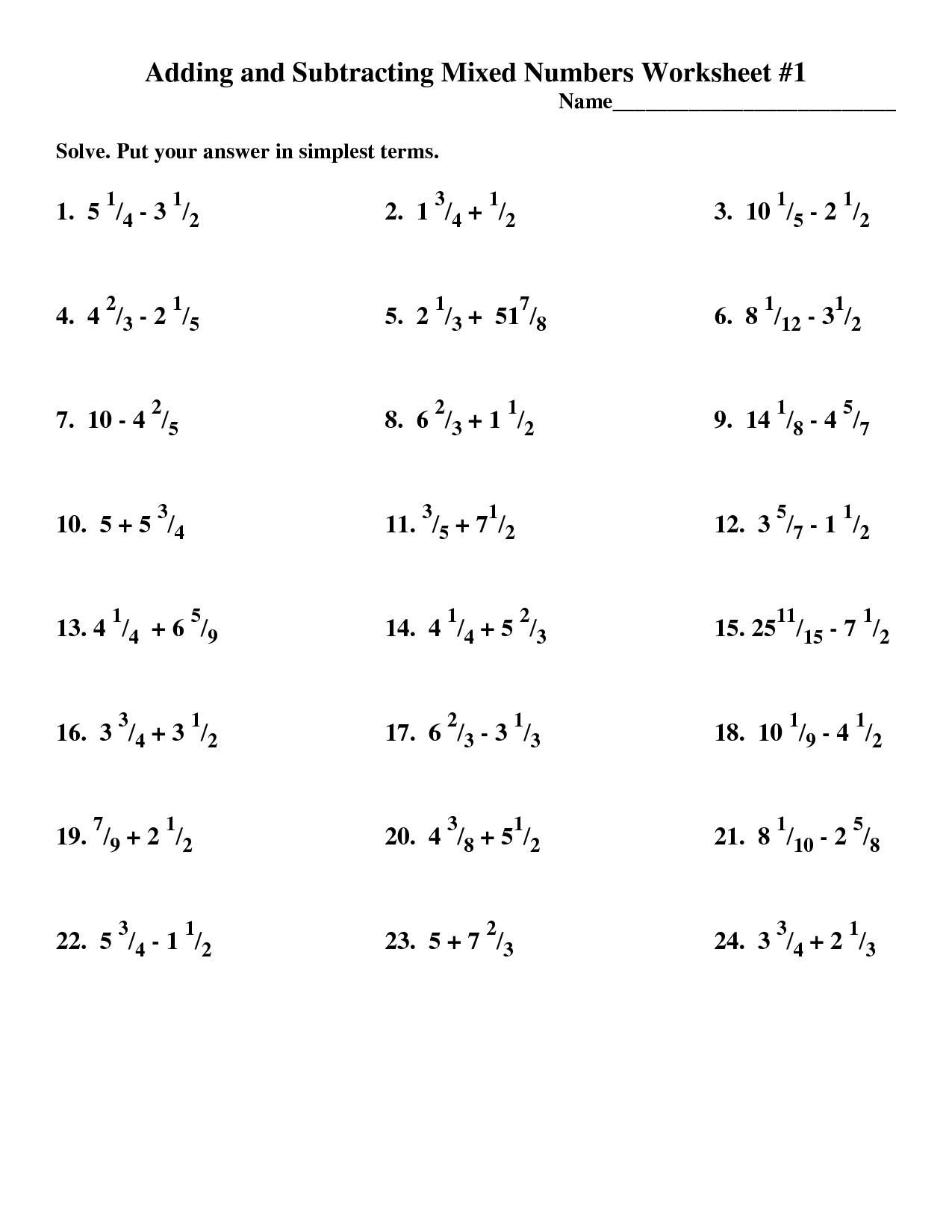 Adding Subtracting Multiplying And Dividing Integers Worksheet Pdf With 