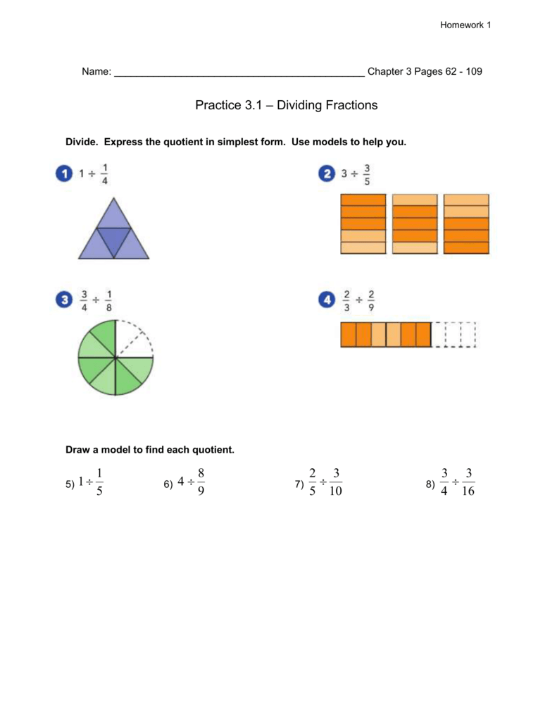 Chapter 3 Practice Multiplying And Dviding Fractions And Decimals