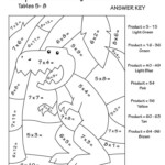 Color By Number Multiplication Multiplication Worksheets