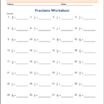 Convert Fractions To Decimals Worksheets