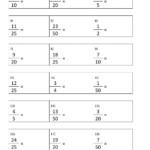 Converting Fractions Into Percentages Worksheet Fraction Worksheets