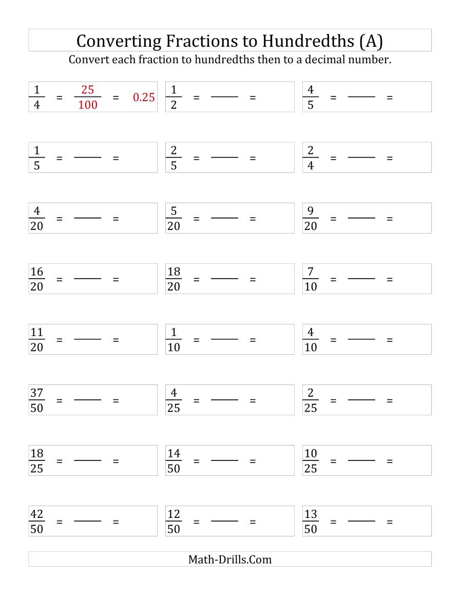 Converting Fractions To Decimals Worksheet With Answers Worksheets 