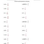 Converting Rational Numbers Worksheet Converting Terminating And