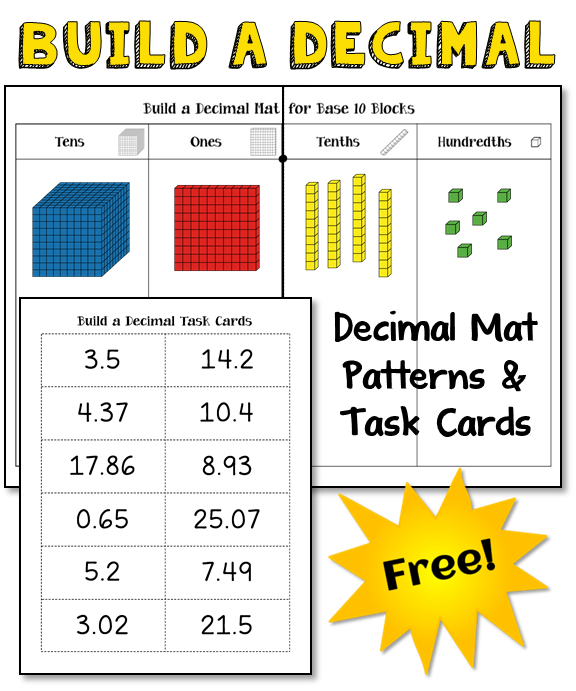 Corkboard Connections How To Introduce Decimals With Base Ten Blocks