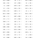 Decimal 10 100 Or 1000 Horizontal 45 Per Page A Free