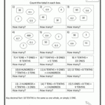 Decimal Place Value Chart Worksheet 6th Grade Worksheets Tenths 4 On