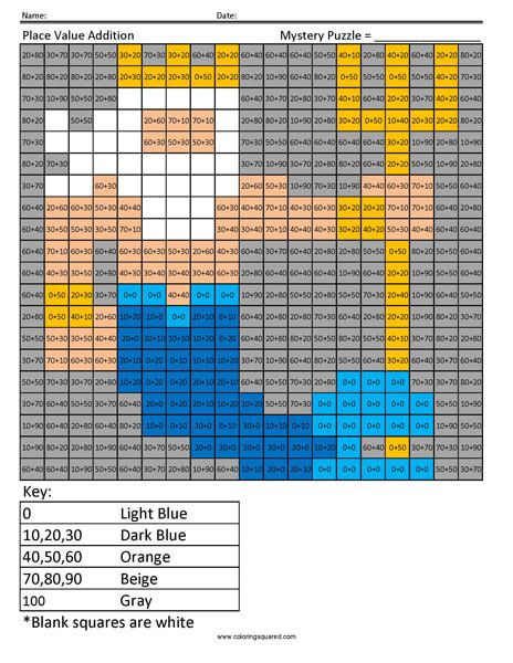 Disney Mystery Math Coloring Squared Math Coloring Decimals 