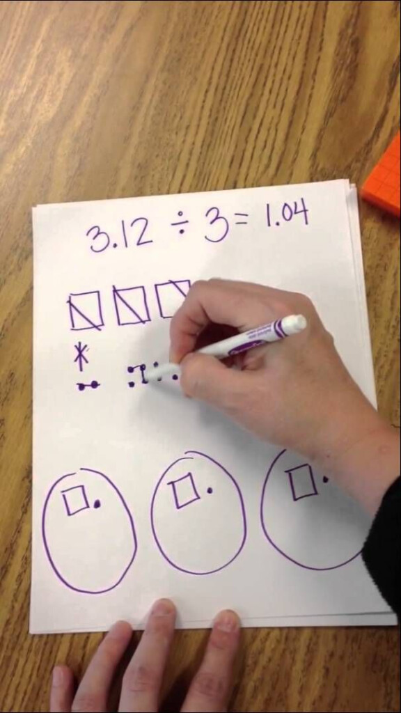 Dividing Decimals By A Whole Number With Models Dividing Decimals 