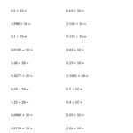 Dividing Decimals By Decimals Worksheets Printable Forms Worksheets