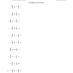 Dividing Negative Fractions With Denominators To Sixths I