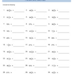 Fifth Grade Converting Percentages To Decimals Math Worksheet Archives