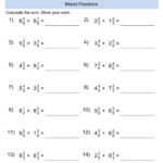 Fifth Grade Math Worksheets Addition To Decimals Fractions Worksheets