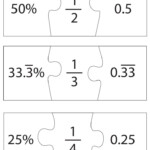 Fraction Decimal Percent Puzzles pdf Google Fractions Free