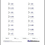 Fractions As Decimals This Page Contains Links To Free Math Worksheets