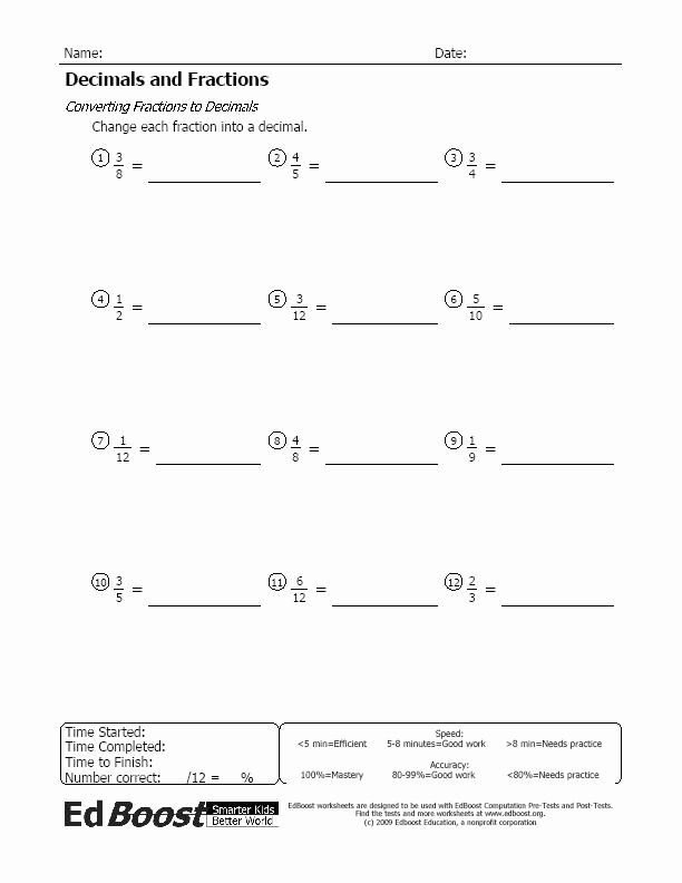 Fractions Decimals And Percents Worksheets 6th Grade In 2020 