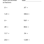 Free Printable Decimals Worksheet For Seventh Grade