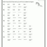 Fun Worksheets For Math 4th Grade Math Worksheets Ordering Decimals