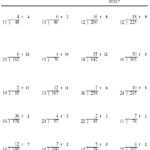 Grade 4 Long Division Worksheets Free No Remainders Short Without