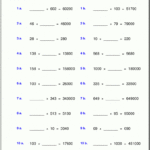 Multiply by 10 100 1000 missing factor Multiplication Table