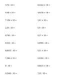 Multiplying And Dividing Decimals By 10 A