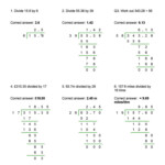 Multiplying And Dividing Decimals Worksheets 6th Grade