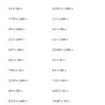 Multiplying Decimals By Positive Powers Of Ten Standard Form B