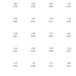 Multiplying Three Digit Hundredths By Two Digit Tenths A Decimals