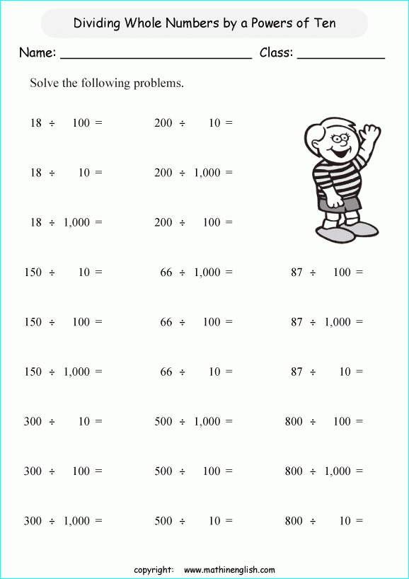 Printable Primary Math Worksheet For Math Grades 1 To 6 Based On The 