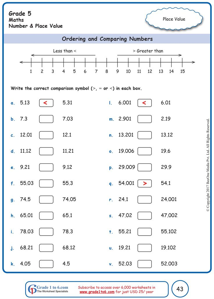 5th Grade Place Value Of Decimals Worksheets Grade 5 Printable 