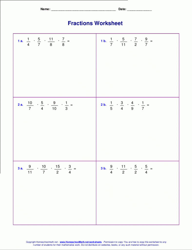 7Th Grade Fractions Worksheets Db excel