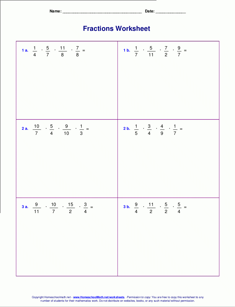 7Th Grade Fractions Worksheets Db excel