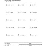 Add Subtract Multiply And Divide Decimals To Hundredths Worksheets