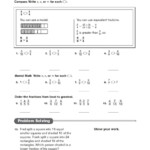 Compare And Order Fractions Decimals And Percents Worksheets Pdf