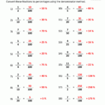 Converting Fractions Decimals And Percents Worksheets With Answers