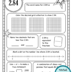 Converting Fractions To Decimals Tenths And Hundredths Worksheet