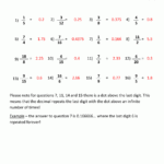 Converting Fractions To Decimals Worksheet With Answers Worksheets