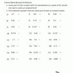 Decimal To Fraction Worksheet Grade 7 Fraction Worksheets Free Download