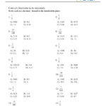 Decimal Worksheet For Grade 5 Cbse Step By Step Worksheet