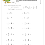 Dividing Fractions Fraction And Decimal Worksheets For Year 6 age 10