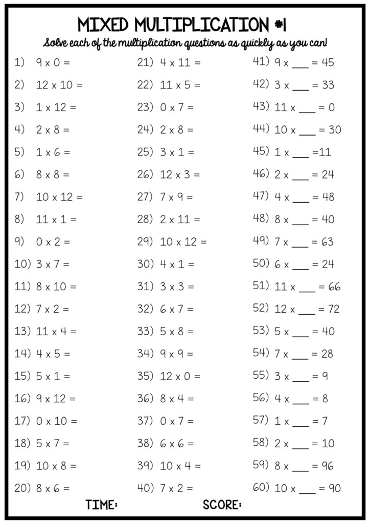 Division Tables 1 12 Practice Sheet Times Tables Worksheets