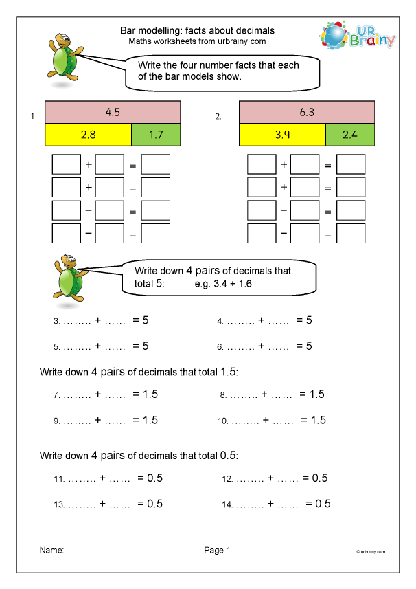 Facts About Decimal Fractions inc Bar Modelling 1 Reasoning 