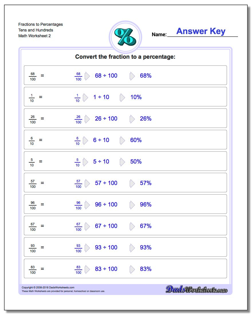 Fraction Decimal Percent Practice Worksheet Fraction Worksheets Free 