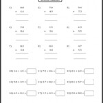 Free Printable Math Worksheet Adding Decimals 3rd Grade Math