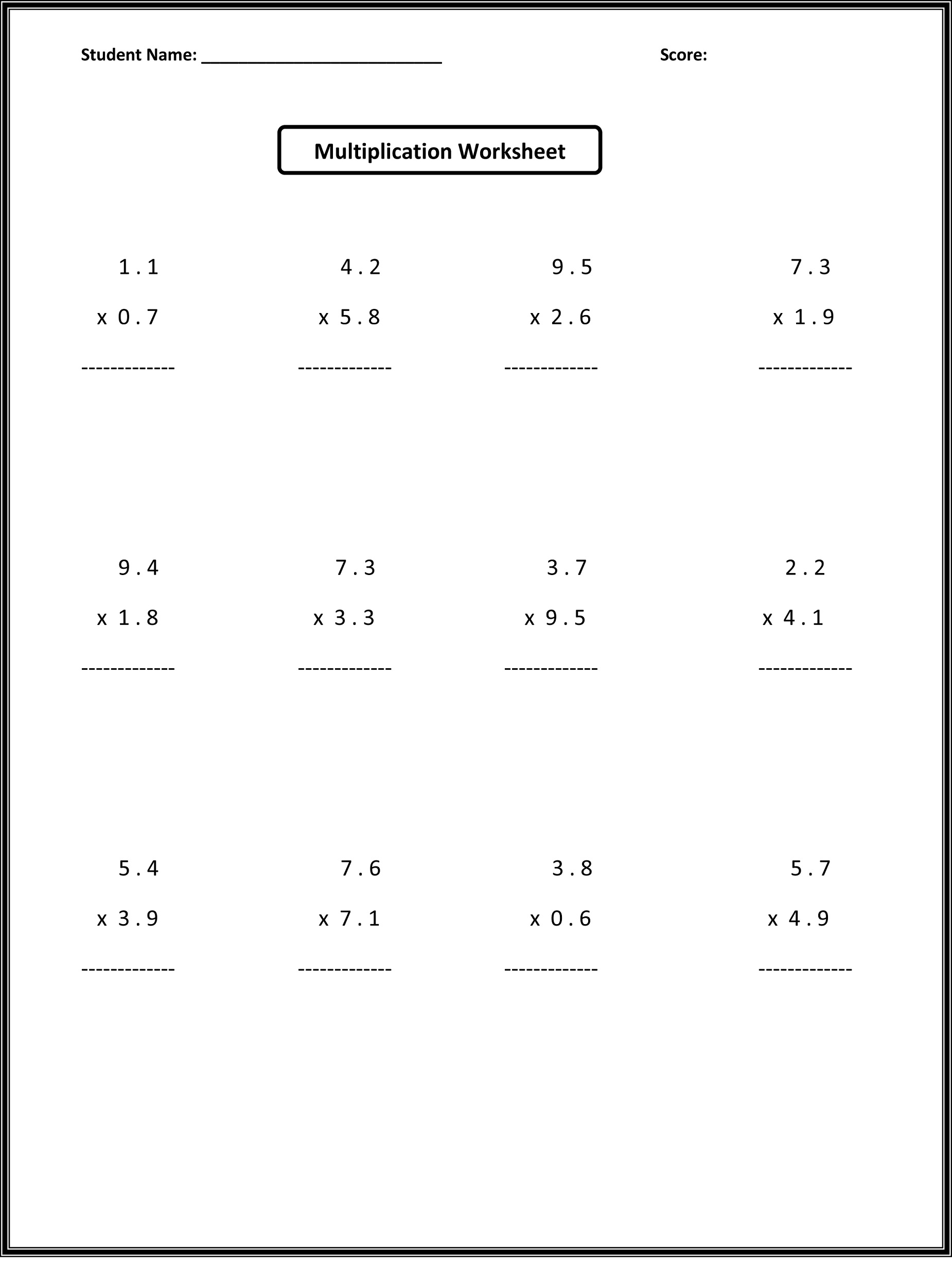 Fun Decimal Worksheets Activity Shelter