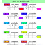 Grid Multiplication Decimals Interactive Worksheet